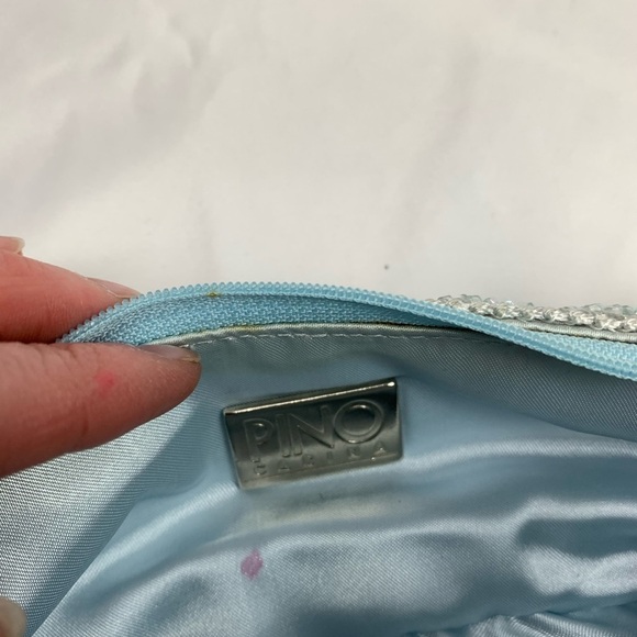 PINO Carina Dainty Baby Blue Crocheted Handbag - Picture 3 of 7